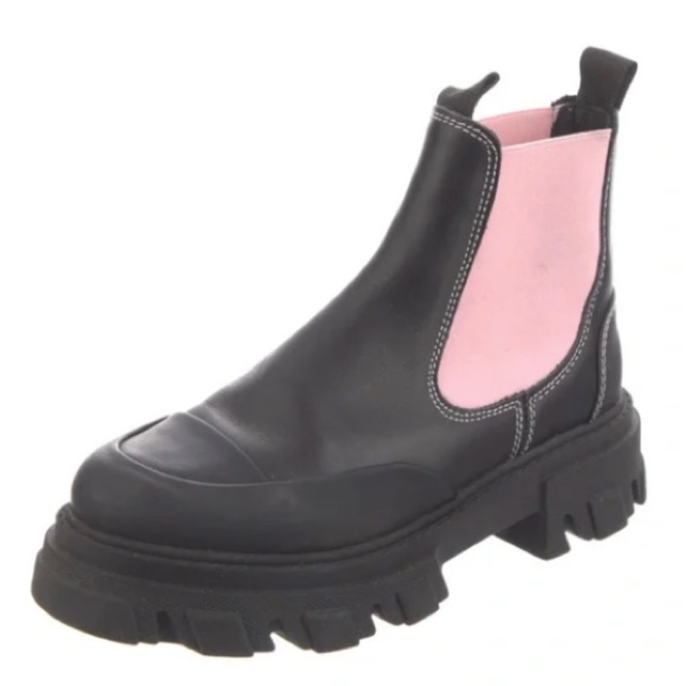 GANNI leather Chelsea boots